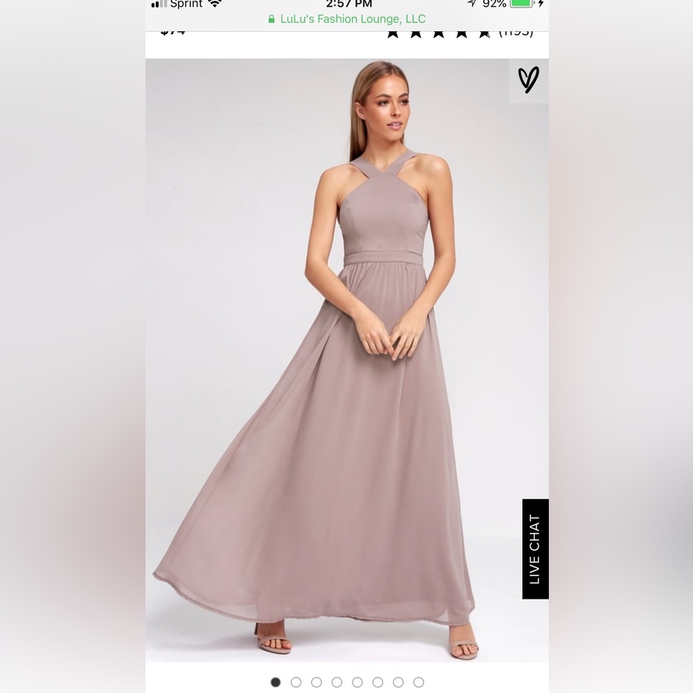 Lulu’s Taupe Maxi Dress